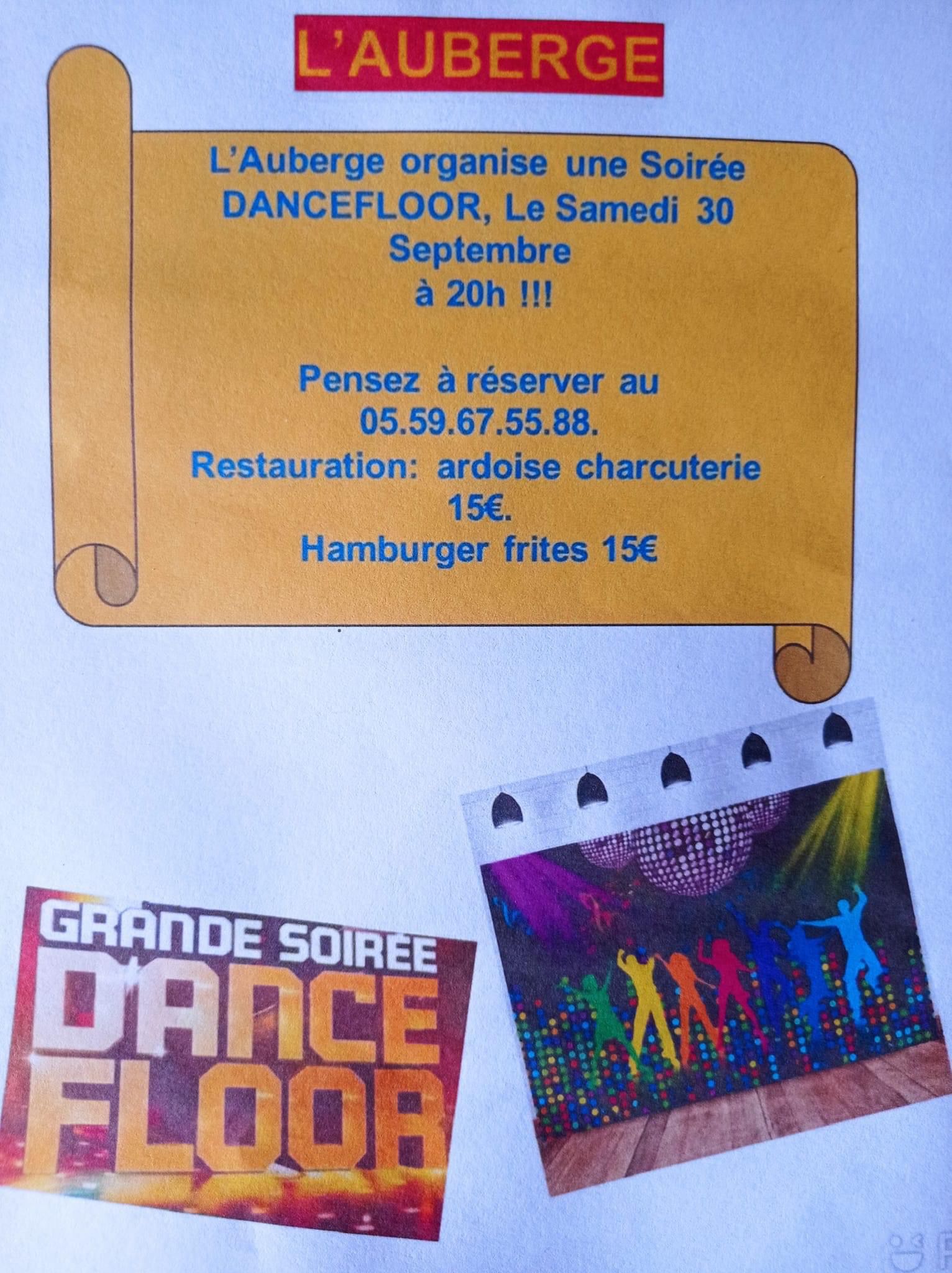 Soirée DANCEFLOOR à l’Auberge