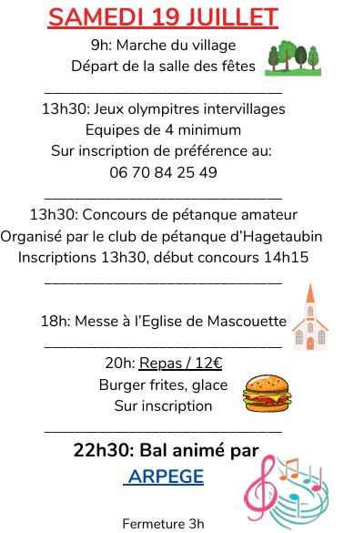 Fêtes Hagetaubin -19/07/25